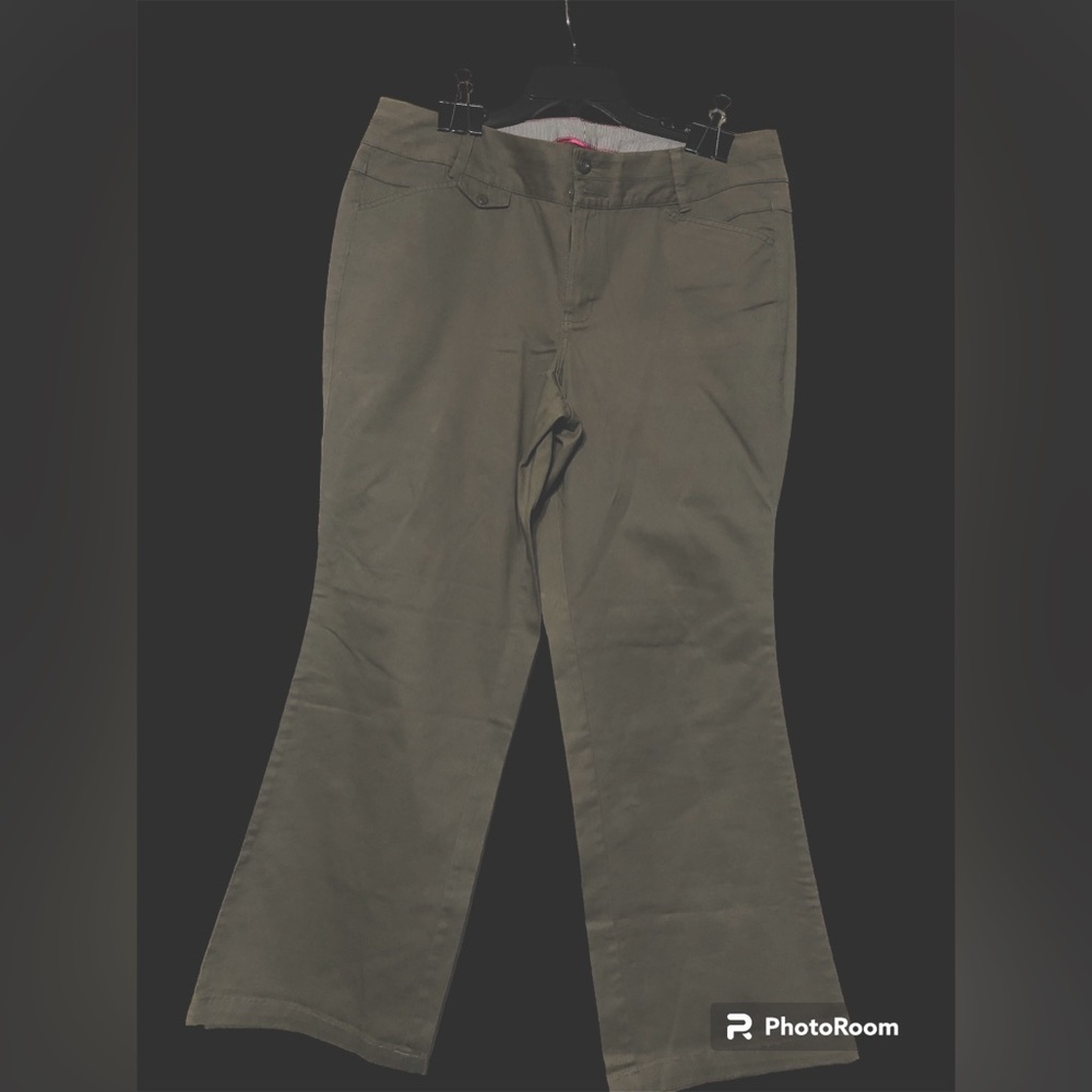 Lane Bryant Dark Khaki Dress Pants Straight Leg Women 16
